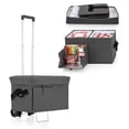 thumbnail image 3 of Portable Ottoman Collapsible Cooler with Trolley - Grey - Holds 24 Cans, 3 of 5