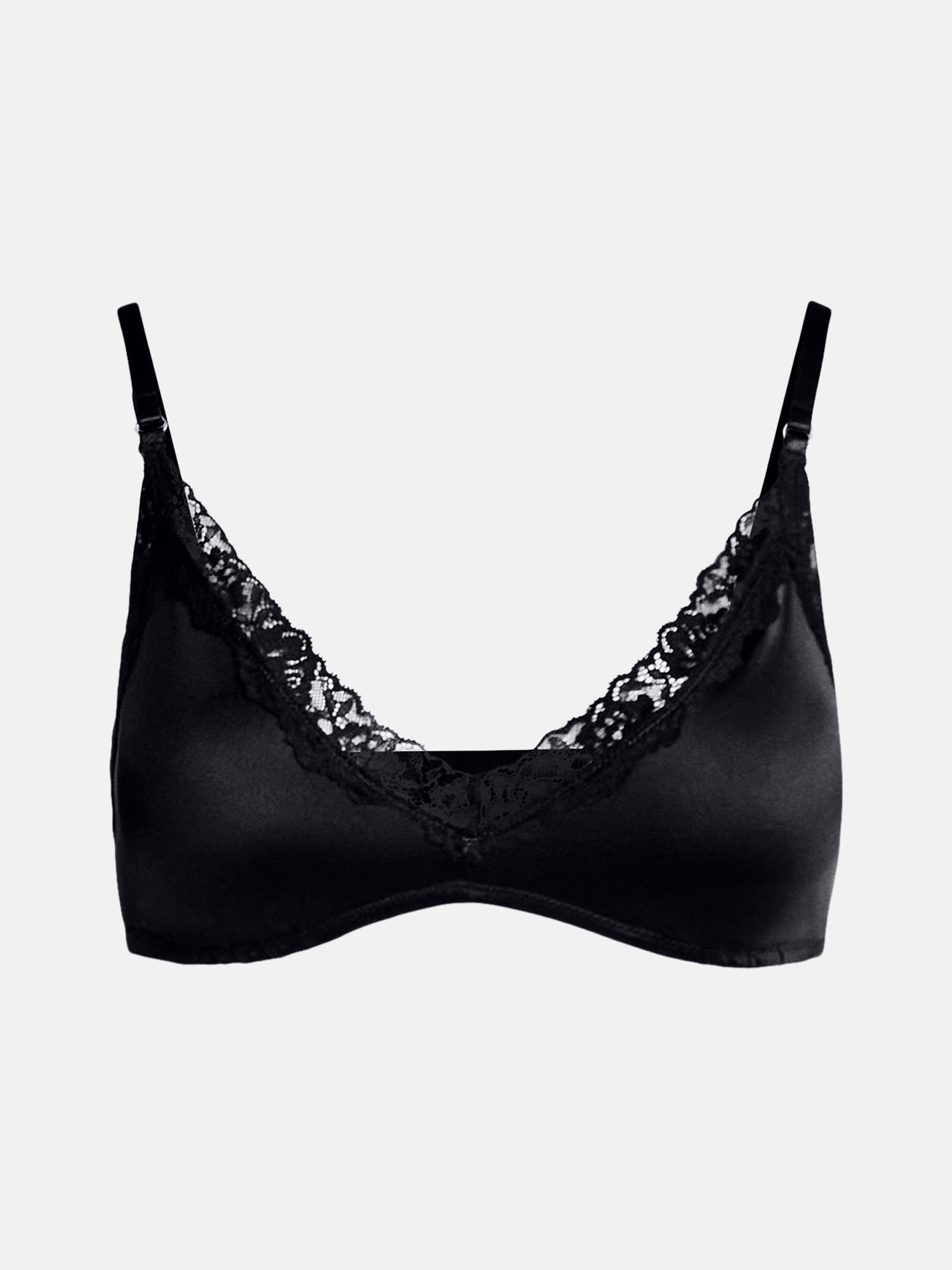 Joyspun Women's Shine and Lace Bralette, Sizes XS-XXXL