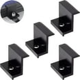 thumbnail image 3 of 4Pcs PV Solar Panel Mount Accessories PV End Clamp Aluminum Alloy Black, 3 of 5