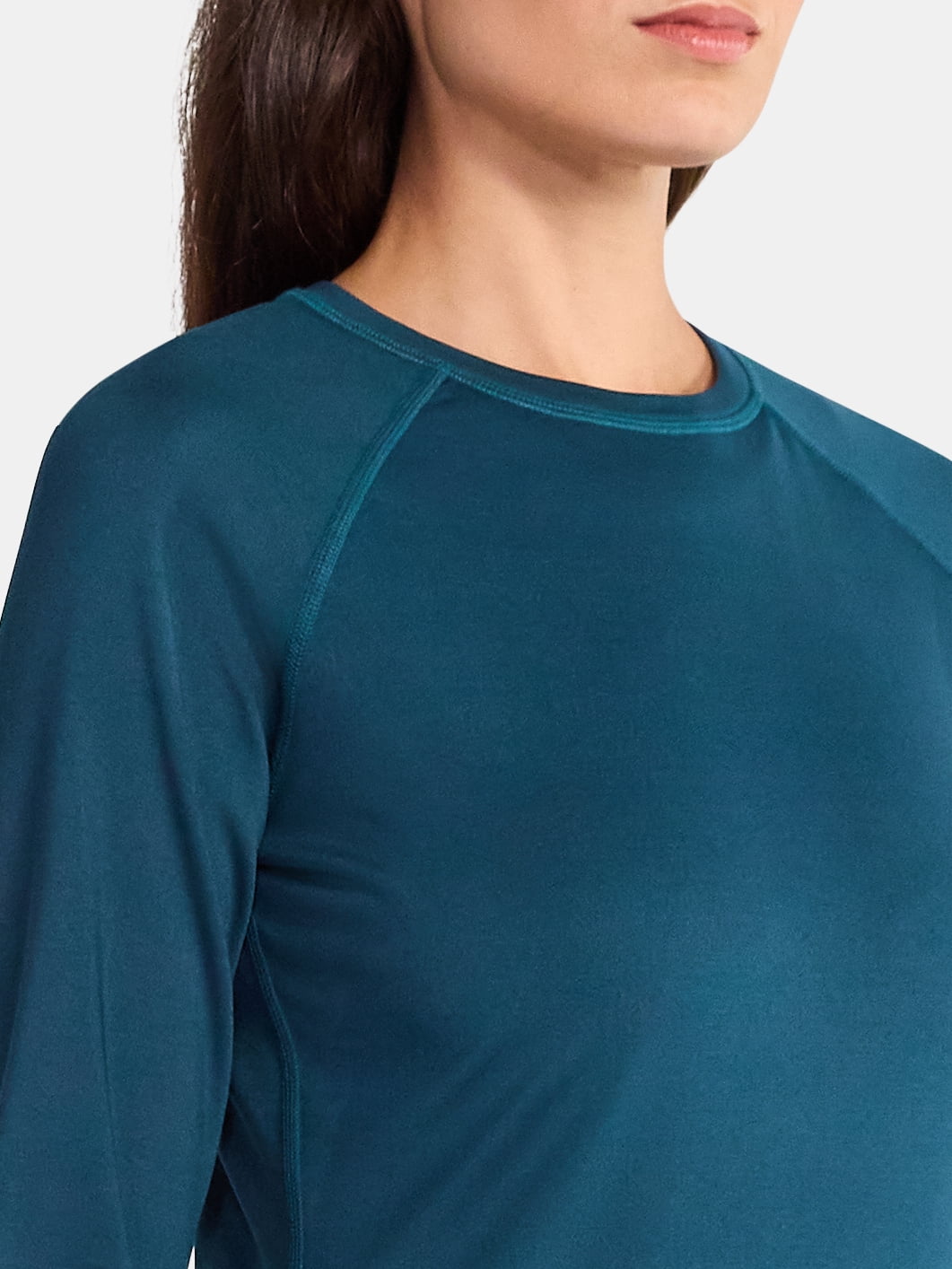 ClimateRight by Cuddl Duds Women's Warm Plush Warmth Crew Neck Base Layer Top, Sizes XS to 4X