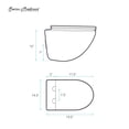thumbnail image 5 of St. Tropez Wall-Hung Toilet Bowl Only in Matte Gray, 5 of 9