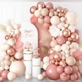 thumbnail image 4 of Kit de arco de guirnalda de globos Retro Rosa marfil blanco para fiesta de cumpleaños, boda, Baby Shower, decoraciones, suministros para fiestas, 4 of 7