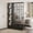 Black, variant on Fnova 70.9" Wall Room Divider with Shelves, Farmhouse Wall Divider with Sturdy Base, Easy to Assemble, Suitable for Home and Office Decoration, Brown
