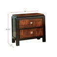 thumbnail image 3 of Simple Relax 2 Drawers Nightstand With Two-Tone Design, Acacia and Walnut, 3 of 5