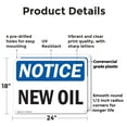 thumbnail image 2 of (2 Pack) New Oil OSHA Notice Sign 24 Inch X 18 Inch Plastic Sign, Weather Resistant, UV Protected for Workplace, Business, and Construction Site, Made in the USA, 2 of 8