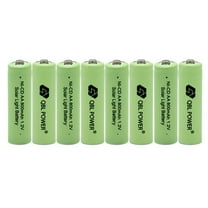 (8-Pack)Solar Light Batteries AA NiCd AA 800mAh 1.2V Rechargeable for Garden Lights Remotes Mice