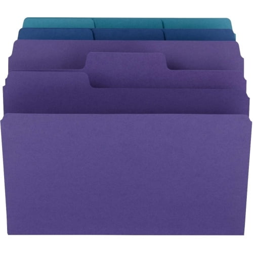 Smead SuperTab Organizer File Folders Letter - 8 1/2' x 11' Sheet Size - 3/4' Expansion - 1/3 Tab Cut - Top Tab Location - Assorted Position Tab Position - 2 Divider(s) - 11 pt. Folder Thickness - Pap