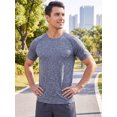 thumbnail image 4 of INSPIRE CHIC Men's Athletic T-Shirt Short Sleeve Crew Neck Running T-Shirts M Dark Gray, 4 of 5