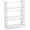 White, variant on 3-Shelf Folding Bamboo Bookcase, Freestanding Natural Wood Display Storage Rack, 27.5 Inch Wide for Household Daily Use