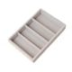 thumbnail image 5 of Bandeja organizadora de gafas de sol con 4 ranuras, portátil, apilable, caja de almacenamiento para gafas, vitrina para sala de estar, tienda y hogar. Gris, 5 of 8