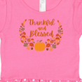 thumbnail image 3 of Inktastic Thankful and Blessed Pumpkin and Fall Leaves Gift Baby Girl Dress, 3 of 4