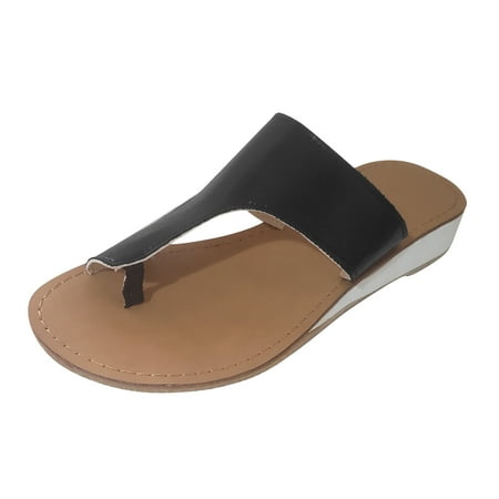 

Women s Ladies Casual Ring Toe Wedges Slippers Outdoor Slides Shoes