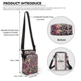 thumbnail image 6 of HELLHERO Leopard Print with Pink Roses Double Zipper Sling Bag with Zipper for Travel Daily Use, 6 of 7