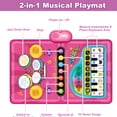 thumbnail image 5 of Musical Toys Baby Piano Mat 1 Year Old Girls Toys, Keyboard & Drum Musical Mat Toy for Toddlers 1-3, Learning Toys for 1 2 3 Year Old Girls, Music Sensory Play Mat Toys for Girls Ages 1 2 3 4, 5 of 6