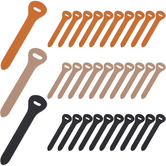 30pcs Cowhide Leather Zipper Puller 3 Colors Genuine Leather Zipper Sliders Zip Pull Tab Zipper Slider Repair for DIY Leather Craft Jacket Bag Luggage Purse Accessories colorful