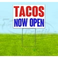 thumbnail image 1 of Tacos Now Open (18" x 24") Yard Sign, Includes Metal Step Stake, 1 of 6