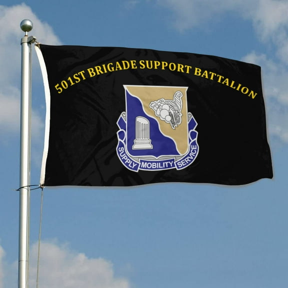 501st Brigade Support Battalion US Army 1st Armored Division Flag 3x5Feet Outdoor Indoor Decoration Flag Double Stitched Polyester with Brass Grommets
