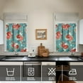 thumbnail image 2 of 2 Panels Kitchen Window Curtains with Rod Pocket over Sink Pioneer Colorful Floral Small Window Treatment Cafe Short Curtains for Bathroom Tier Drapes 27.5x36inch, 2 of 4