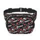 thumbnail image 1 of Fotbe Vintage Skull Casino Cangurera Cuadrada con Estampado de Doble Capa, Bolsa de Cintura Ajustable Mini para Hombres y Mujeres, 1 of 9