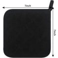 thumbnail image 3 of 100% Cotton Kitchen Everyday Basic Terry Pot Holder Heat Resistant Coaster Potholder for Cooking and Baking Set of 5 Black, 3 of 17