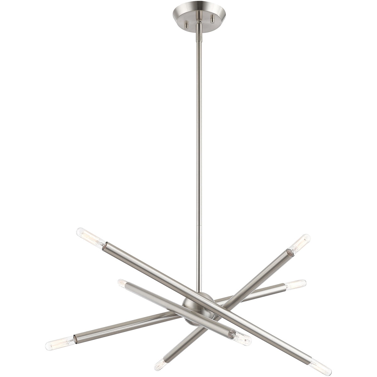 8 Light Brushed Nickel Chandelier with Steel base material