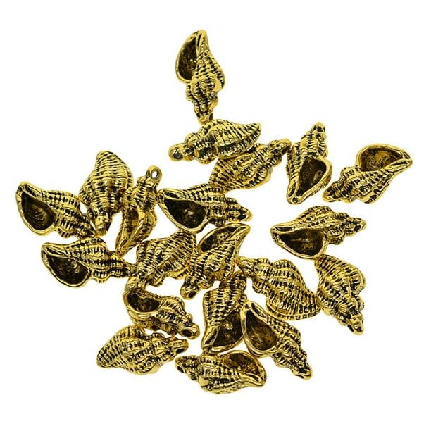 20pcs Colgante de Collar de en 3d de Tono , Accesorio Perfecto para Proyecto de álbum de Recortes dorado