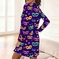 thumbnail image 6 of Censtreet Women's Nightgown Long Sleeve Sleepshirt Loungewear Casual Lounge Dress House Dresses, 6 of 6