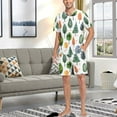 thumbnail image 7 of joogoo Men's Pajama Set Trees Christmas V-Neck Pj Shorts Set 2 Piece Loungewear Sleepwear XXL, 7 of 7