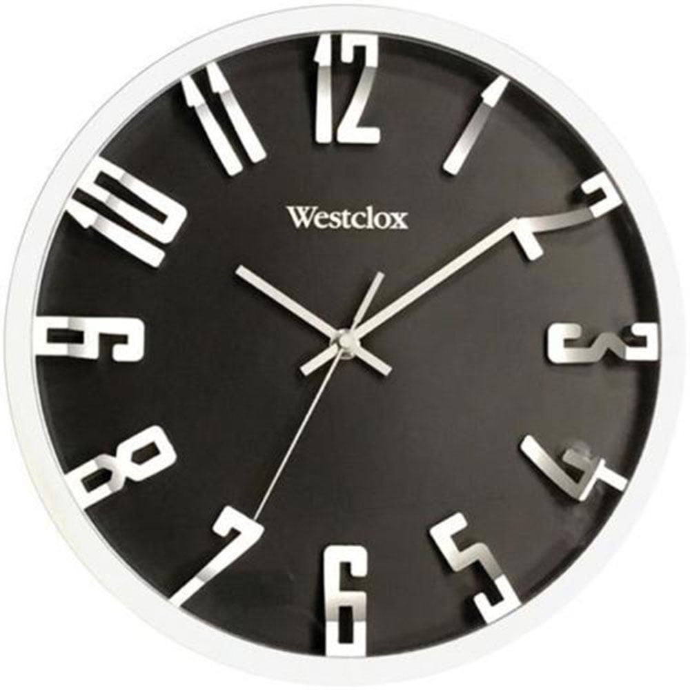 SEIKO BLACK  WALL CLOCK 12.25" IN DIAMETER  WITH QUIET SWEEP SECOND QXA727KLH 
