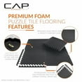 thumbnail image 3 of CAP BARBELL INTERLOCKING EVA FOAM EXERCISE PUZZLE MAT 24" X 24" - TATAMI - BLACK, 3 of 5