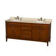 Wyndham Collection Hatton 72 inch Double Bathroom Vanity in Light ...