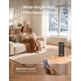 thumbnail image 3 of DREO 14'' Space Heaters for Home, 1500W Electric Heater with 2s Fast Heating, Energy Efficient, 70° Oscillation, Remote Control, 3 Heat Levels, 34dB Quiet Operation for Inside Use, Office, Black, 3 of 8