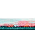 thumbnail image 5 of Unique Loom Azalea Collection Area Rug - Kyushu (3' Round Turquoise/Light Blue), 5 of 7