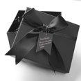thumbnail image 4 of Caja de regalo con lazo delicado, caja de regalo creativa con lazo, caja de regalo de papel negro, caja de embalaje de regalo elegante para bodas, regalos de San Valentín, uso en S, 4 of 4