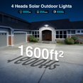 thumbnail image 2 of Luces solares SZPOWER 254 LED 3000 LM con 2 sensores de movimiento, paquete de 2, 2 of 7