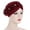 Dark Red, variant on Women Lace Beads Crystal Flower Stretch Beanie Hat Hair Head Wrap Elastic Cap