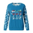 thumbnail image 4 of Wyzesi Chandails de Maternité Automne Xxlfashion Chandail à Enfiler Hauts pour Femmes Joyeux Noël Imprimé Col Chandail en Molleton Col Rond Coupe Chandail à Enfiler Hauts Décontractés Manches Longues Chandails d'Entraînement Blouse Ample, 4 of 4