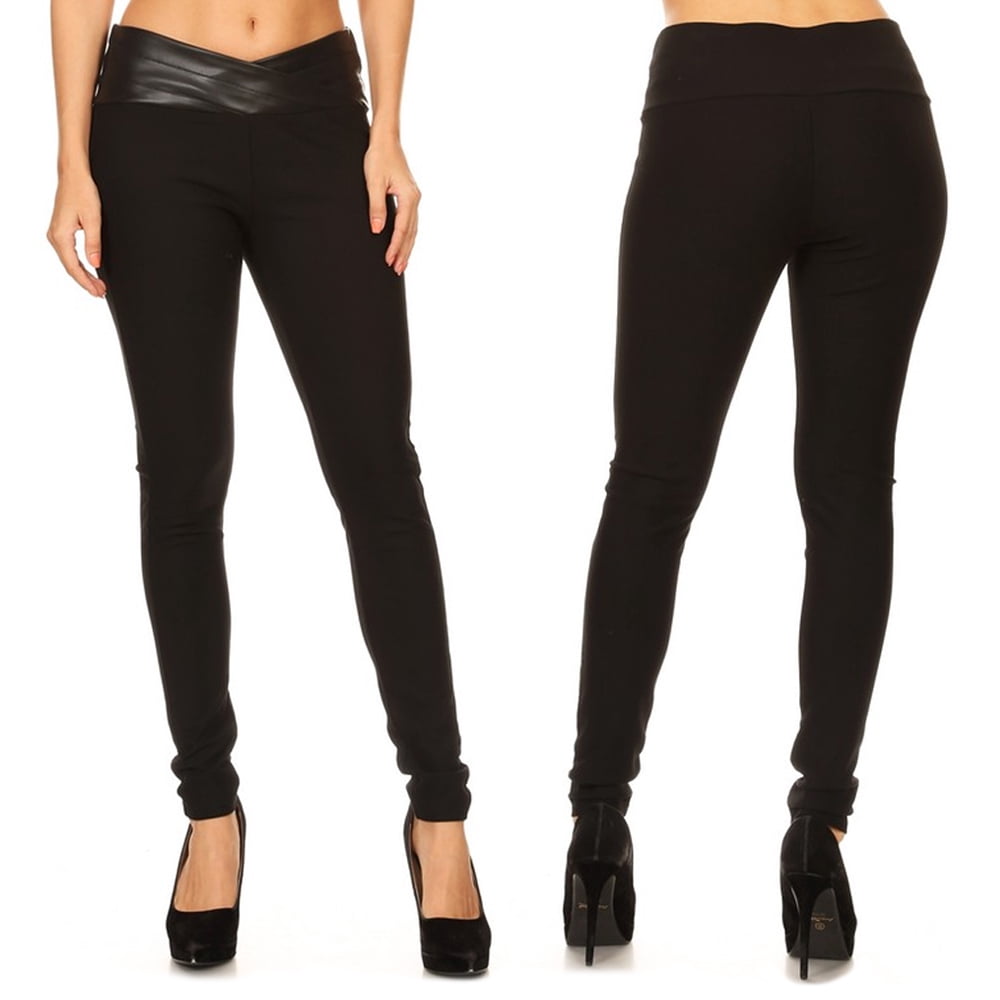 Women Trousers Faux Leather Pants 