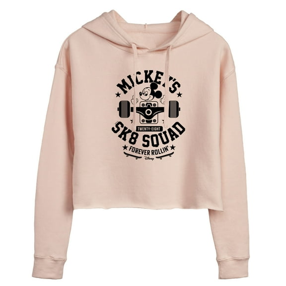 Disney - Mickey & Friends - Mickey's Sk8 Squad - Forever Rollin' - Juniors Cropped Pullover Hoodie
