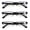 3 Black, variant on 3 Pairs Lightweight Rectangular Unisex Readers with Spring Hinge - Clear Blue Black Reading Glasses - Spring Hinge 2.75