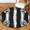 Multicolour 2, variant on CURLYOOT Round Rug 3ft Animal Paw Area Rug, Washable Circle Mat Non Slip Floor Carpet Mat, Black White Stripe Soft Indoor Rugs for Entryway Living Room Dining Room Bedroom