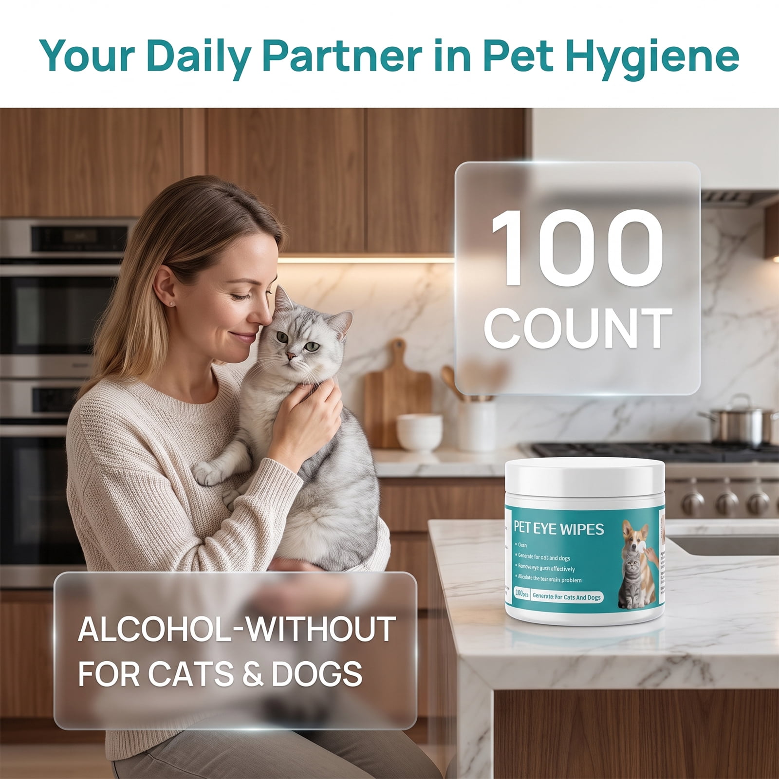 Pet Eey Wipes for Dogs & Cats