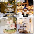 thumbnail image 2 of 6 Set Tiered Tray Hardware for Cake Stand Mold Crown 3 Tier Cake Stand Fittings Hardware Holder for Wedding and Party Making Resin Cupcake Dessert Platter Serving Stand (Gold & Silver & Black), 2 of 7