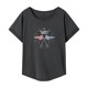 thumbnail image 1 of Camiseta para mujer, disfraz de moda de verano, camiseta con cuello redondo para trabajo, oficina, viajes M, 1 of 7