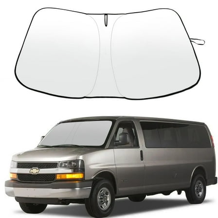 For 1996-2025 Chevy Express 1500 Car Windshield Sun Shade Ray Block Sun Visor