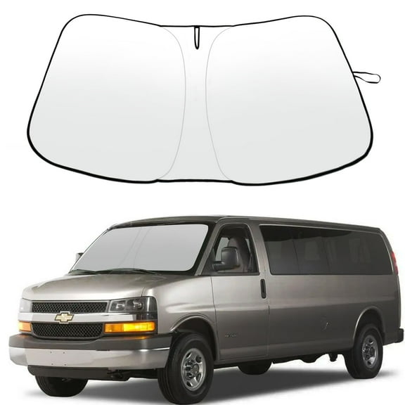 For 1996-2025 Chevy Express 1500 Car Windshield Sun Shade Ray Block Sun Visor