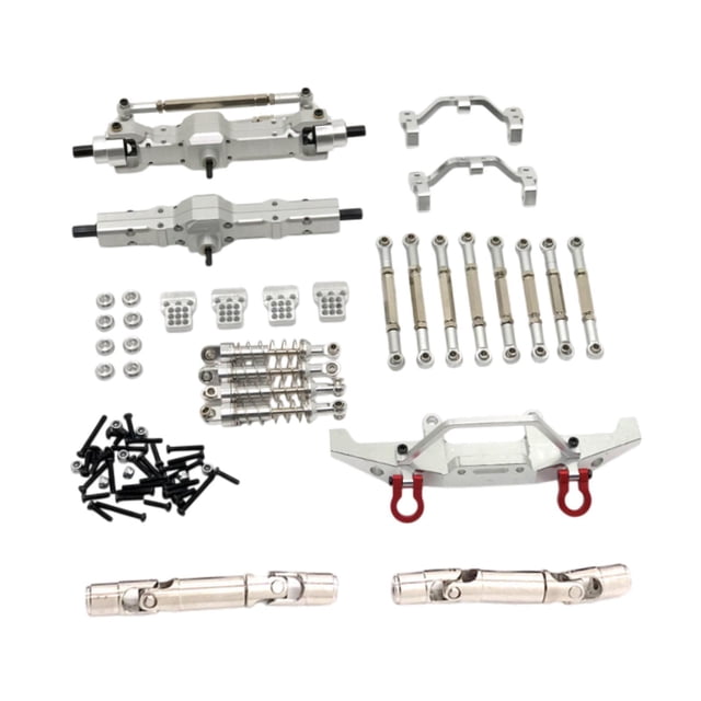 Piezas de coche RC a escala 1:16 para Fy003-5A Kit de piezas de metal de coche RC de fácil instalación resistente para piezas de repuesto de vehículos Plata