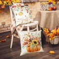 thumbnail image 4 of Hello Fall Pumpkin Pillows Decorative Throw Pillows Covers, 18x18 Inch Autumn Thankful Blessed Maple Leaf Harvest Floral Decorations for Sofa Couch Living Room Set of 4, 4 of 6