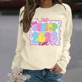 thumbnail image 2 of Zhanying Chandail en Molleton pour Femmes en Coton Col Rond Chandail Blouses Coupe Décontractée Manches Longues Hauts Tenues d'Automne Vêtements d'Hiver Basiques, 2 of 6