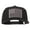 Black, variant on American Grey Flag Patched Big Size Flat Bill Trucker Cap - Black XL-3XL